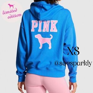 Victoria’s Secret PINK Limited Edition Blue Charge Throwback Logo Full Zip - XS